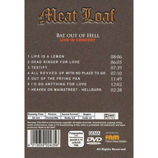 Meat Loaf - Live In Concert