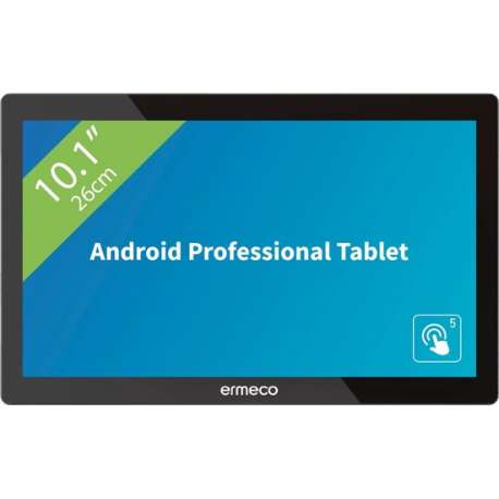 Ermeco 10.1 inch Tablet met Android 6 voor professioneel 24/7 gebruik | Touchscreen | 2GB RAM | 8 GB Flash