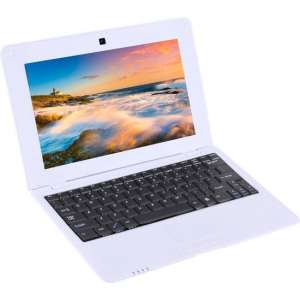 Netbook-pc, 10,1 inch, 1 GB + 8 GB, Android 6.0 Allwinner A33 Quad Core 1,5 GHz, WiFi, USB, SD, RJ45 (wit)