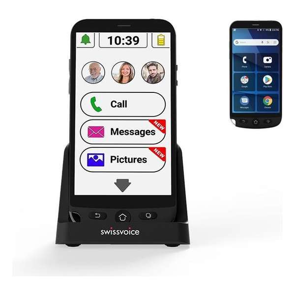 Swissvoice G50 Plus Senioren Smartphone - Met Extra oplaadstation