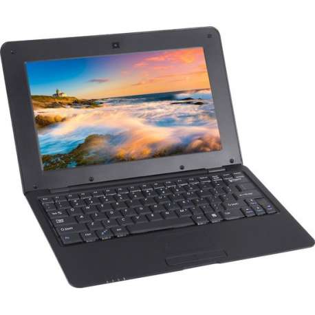 Netbook-pc, 10,1 inch, 1 GB + 8 GB, Android 6.0 Allwinner A33 Quad Core 1,5 GHz, WiFi, USB, SD, RJ45 (zwart)